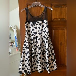 Black and white heart dress